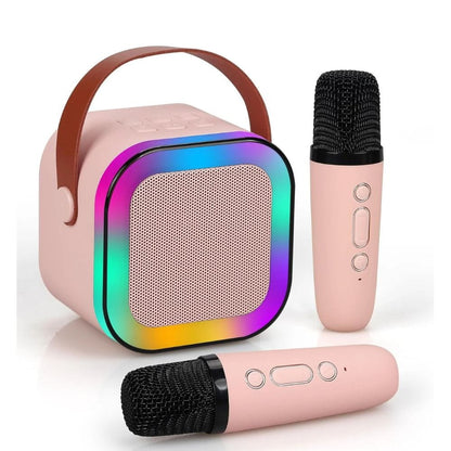 Portable Bluetooth Karaoke Speaker with Dynamic Lights