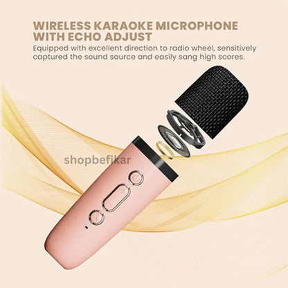 Portable Bluetooth Karaoke Speaker with Dynamic Lights